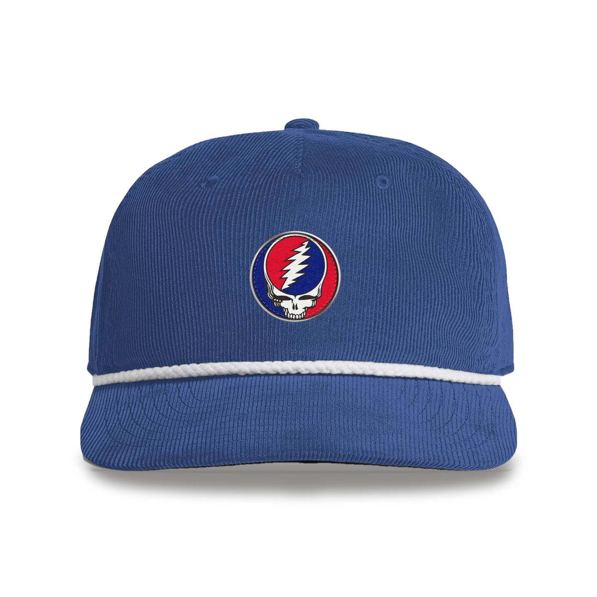 Grateful Dead Embroidered Stealie Cord Rope Cap - Royal