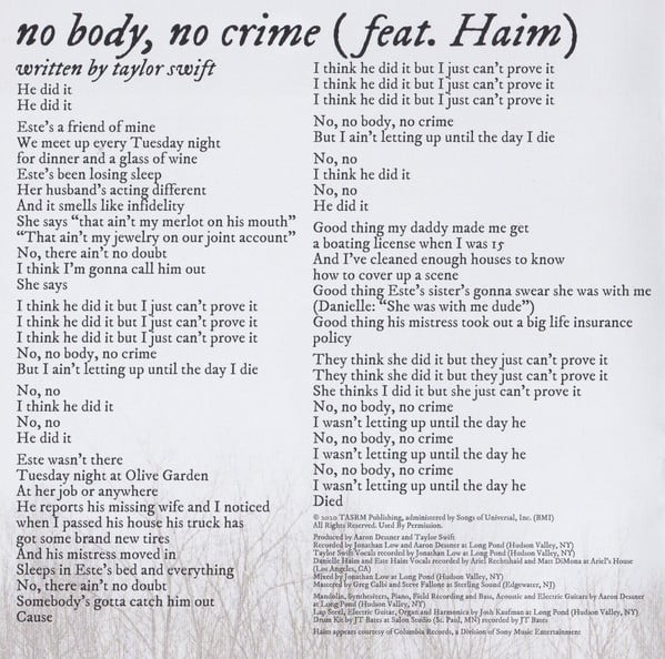 Gatefold 10: Taylor Swift – Evermore (CD) CD | Relix