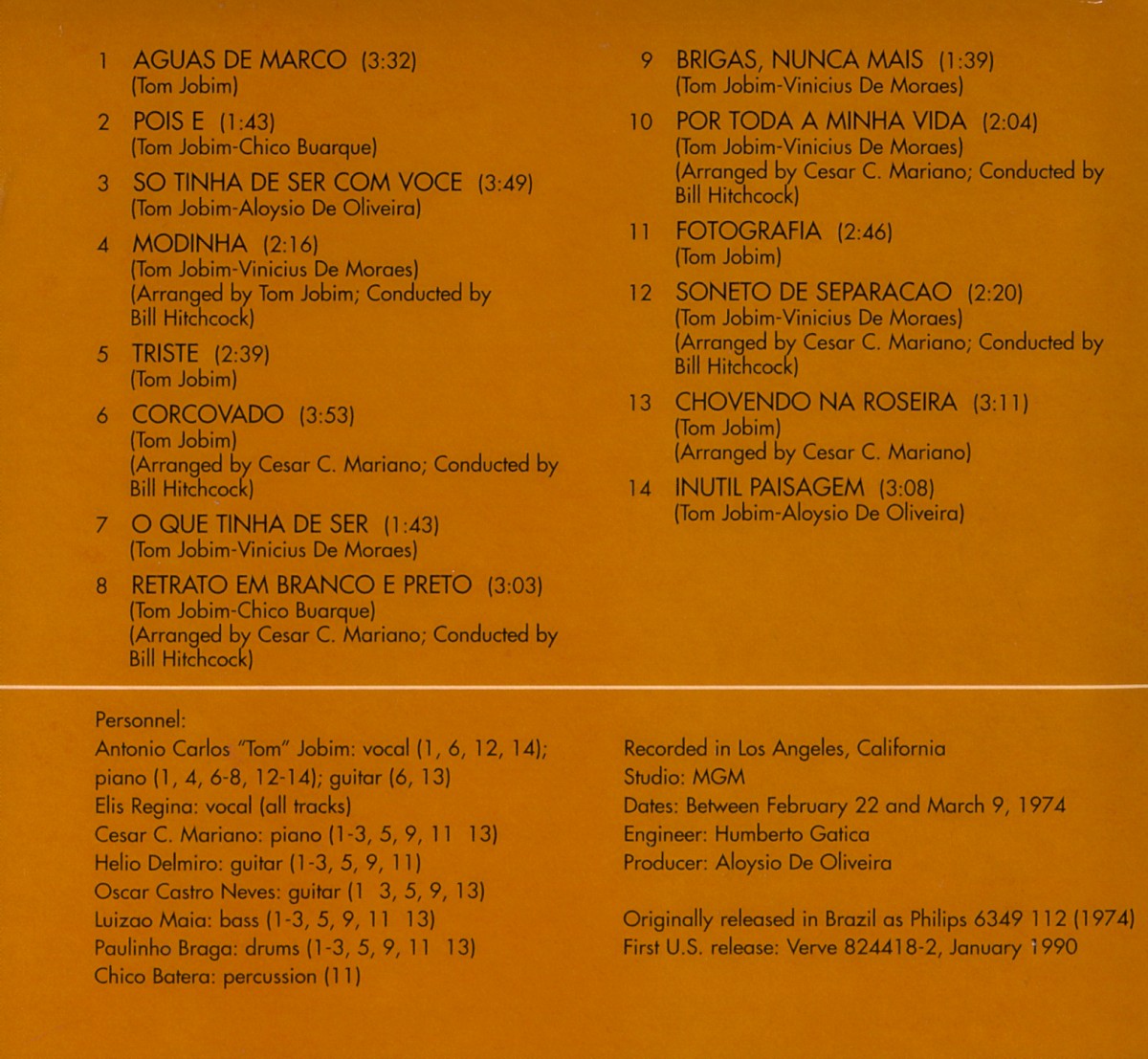 Gatefold 2: Antonio Carlos Jobim – Elis and Tom CD | Relix