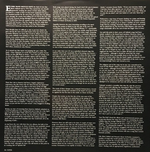 Gatefold 2: Black Sabbath – Master Of Reality: Deluxe Edition (2-LP Vinyl) Vinyl LP | Relix