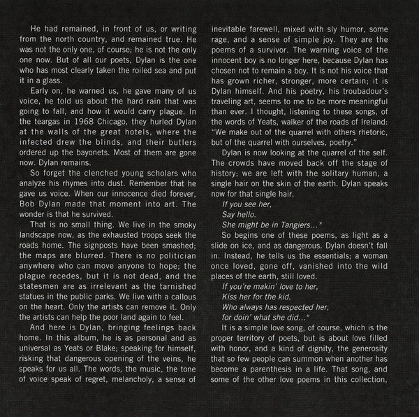 Gatefold 2: Bob Dylan – Blood On The Tracks Vinyl LP | Relix