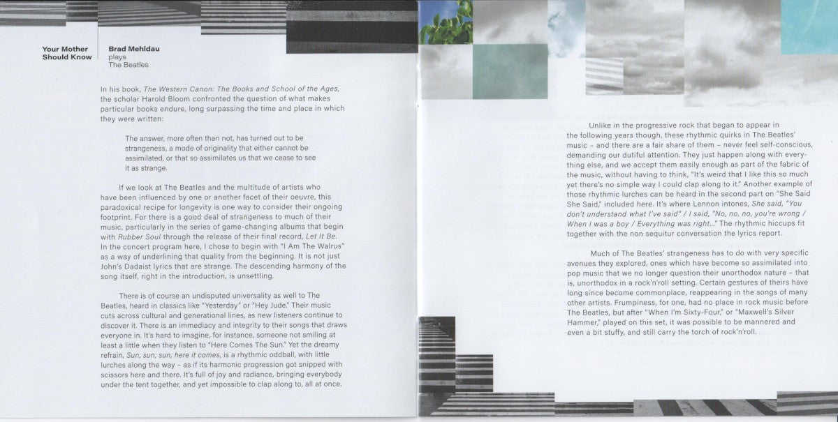 Gatefold 2: Brad Mehldau – Your Mother Should Know: Brad Mehldau Plays The Beatles CD | Relix