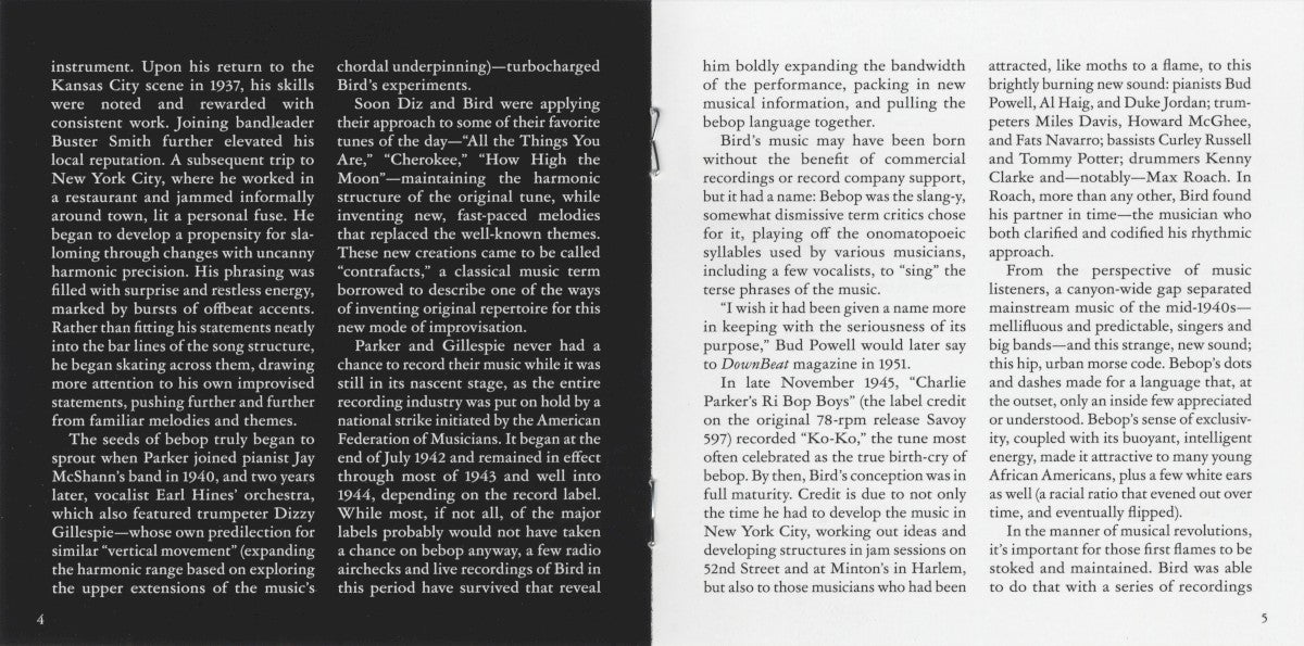 Gatefold 2: Charlie Parker – Ornithology: The Best Of Bird CD | Relix