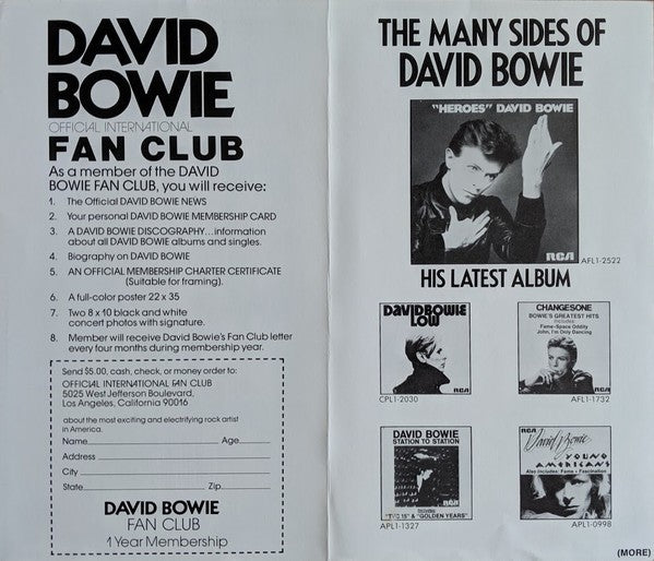 Gatefold 2: David Bowie – Changesonebowie CD | Relix
