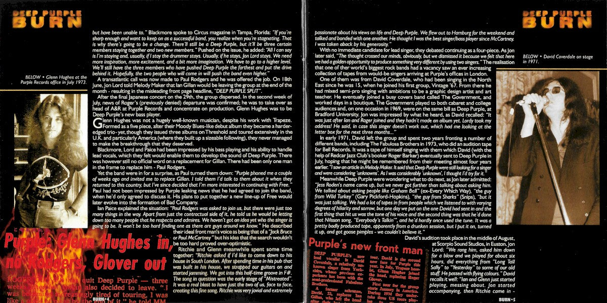 Gatefold 2: Deep Purple – Burn CD | Relix
