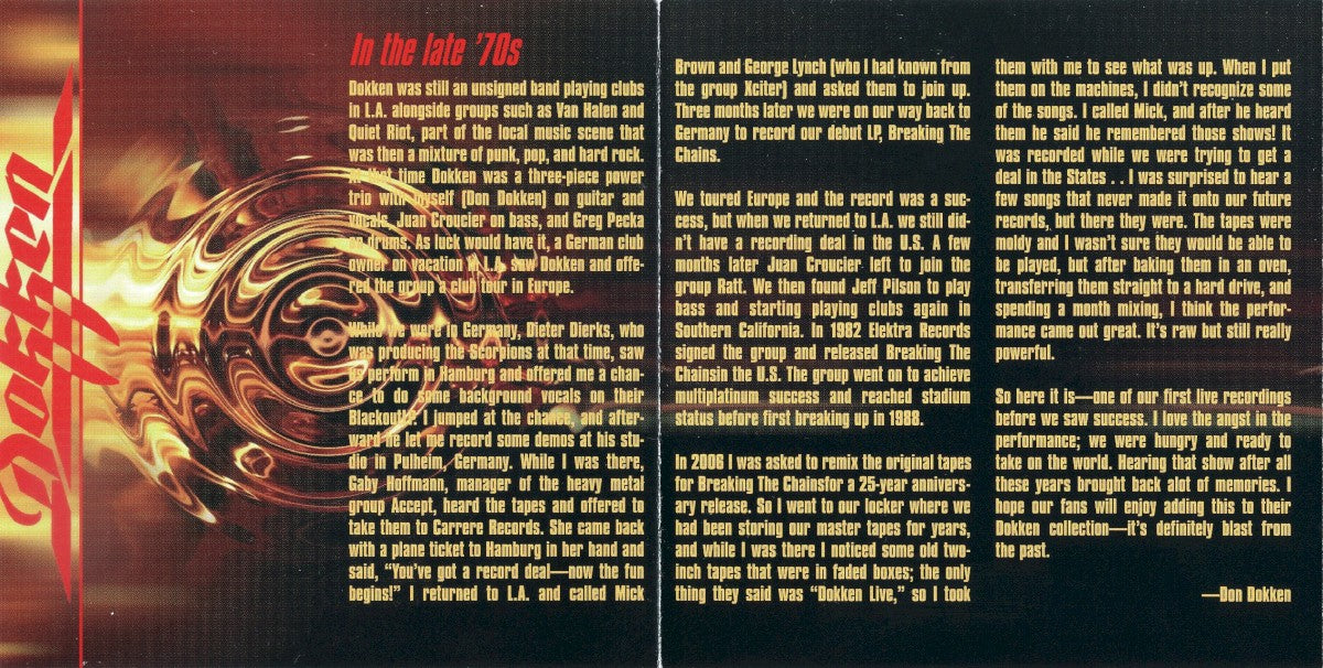 Gatefold 2: Dokken – From Conception: Live 1981 CD | Relix