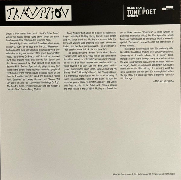 Gatefold 2: Donald Byrd – Byrd's Eye View (Blue Note Tone Poet Vinyl Series) Vinyl LP | Relix