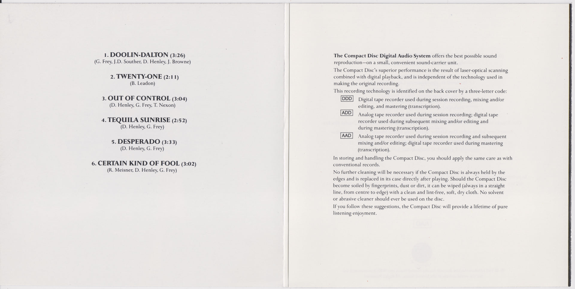 Gatefold 2: Eagles – Desperado CD | Relix