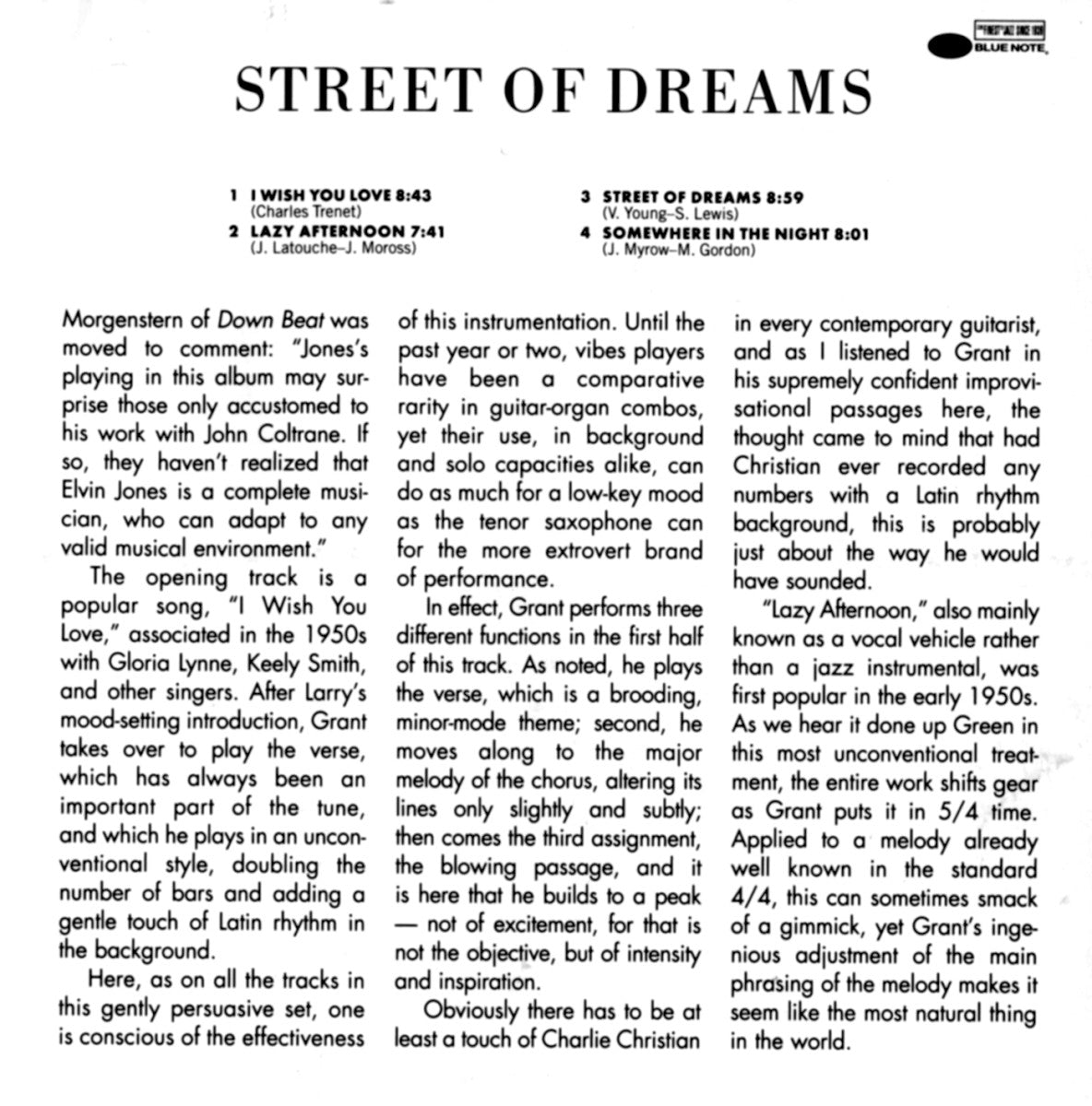 Gatefold 2: Grant Green – Street Of Dreams Vinyl LP | Relix