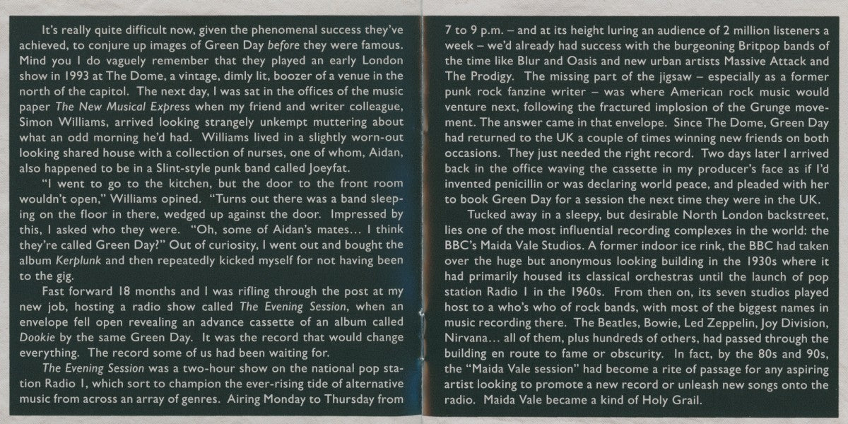 Gatefold 2: Green Day – BBC Sessions CD | Relix