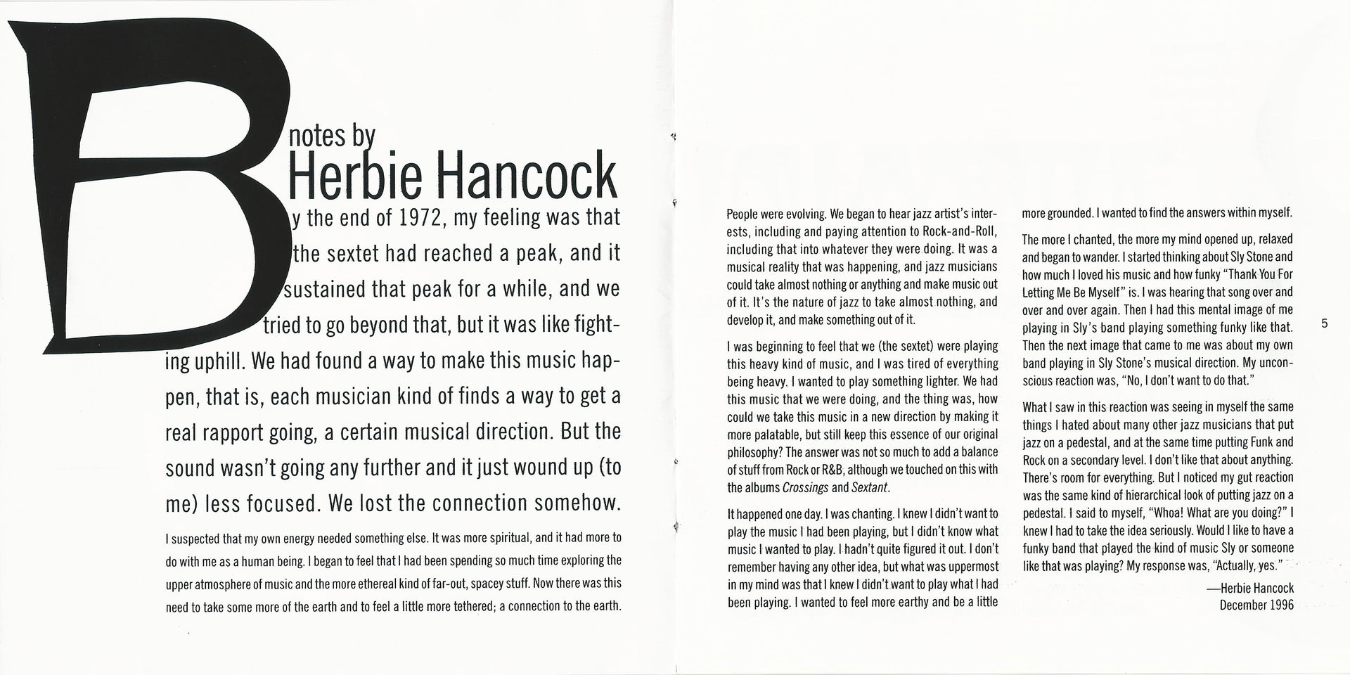 Gatefold 2: Herbie Hancock – Headhunters (remastered CD) CD | Relix