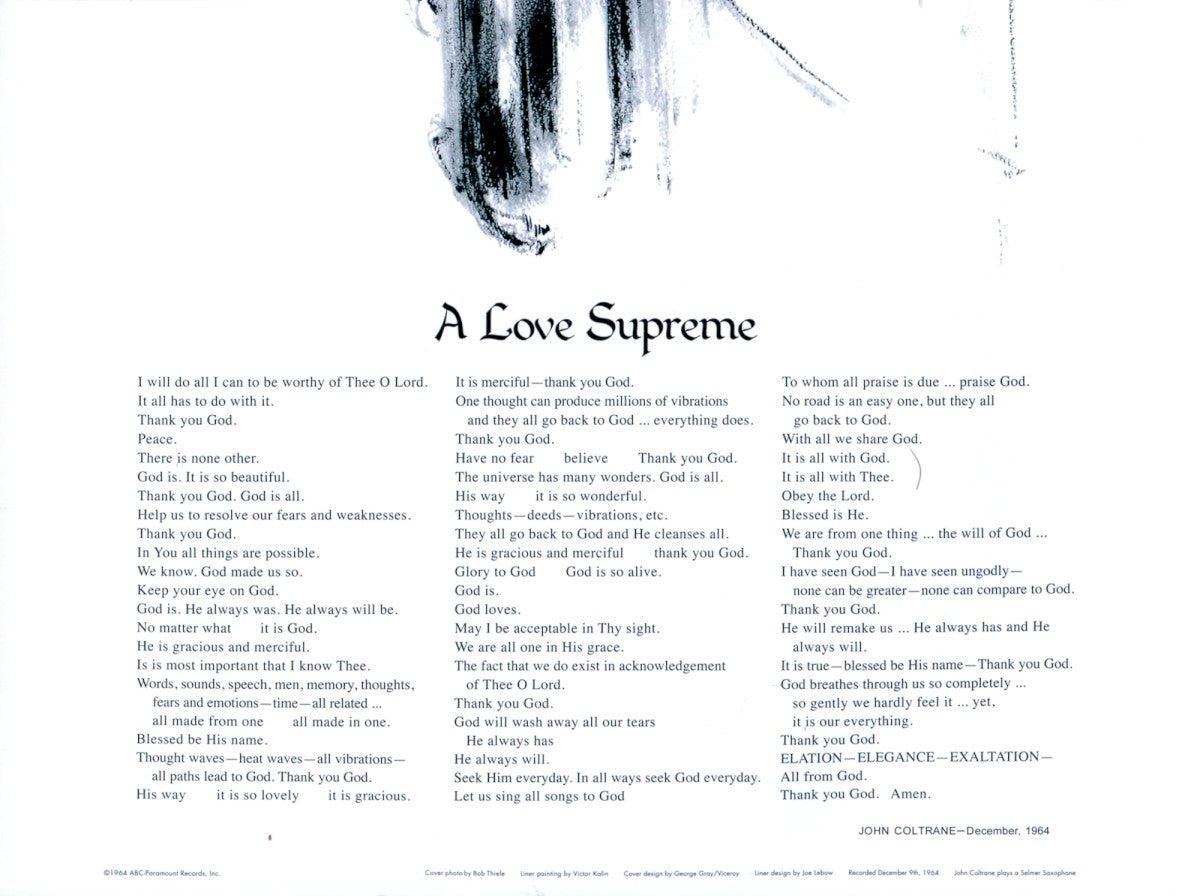 Gatefold 2: John Coltrane – A Love Supreme: The Complete Masters Vinyl LP | Relix
