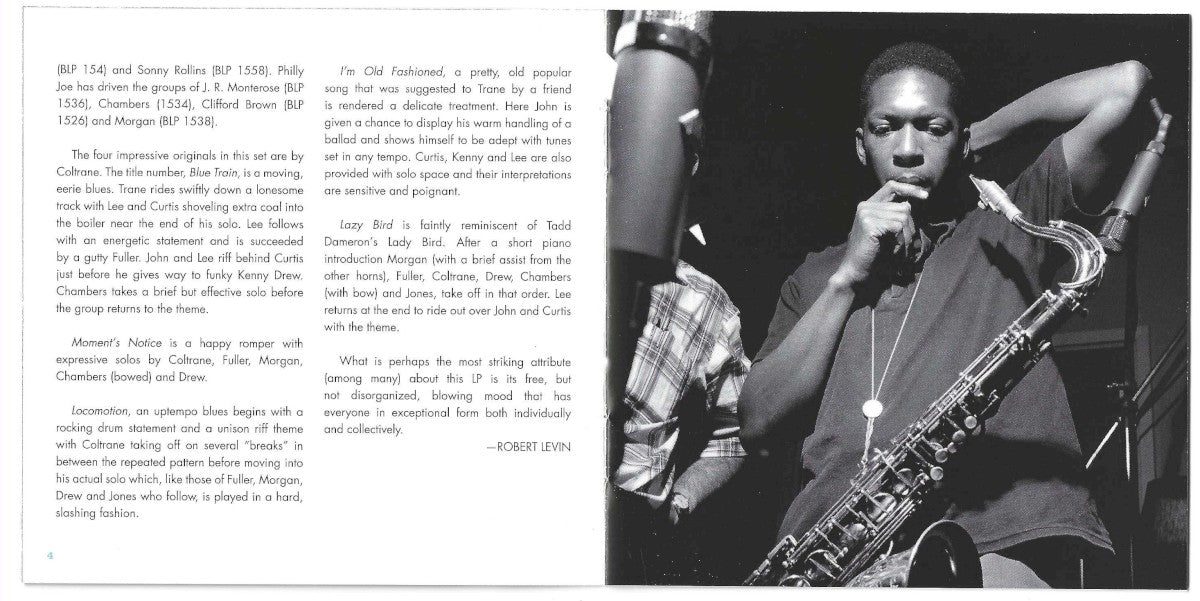Gatefold 2: John Coltrane – Blue Train: The Complete Masters (Blue Note Tone Poet Series CD) CD | Relix