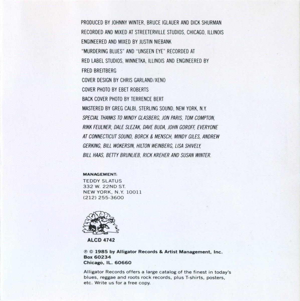 Gatefold 2: Johnny Winter – Serious Business CD | Relix