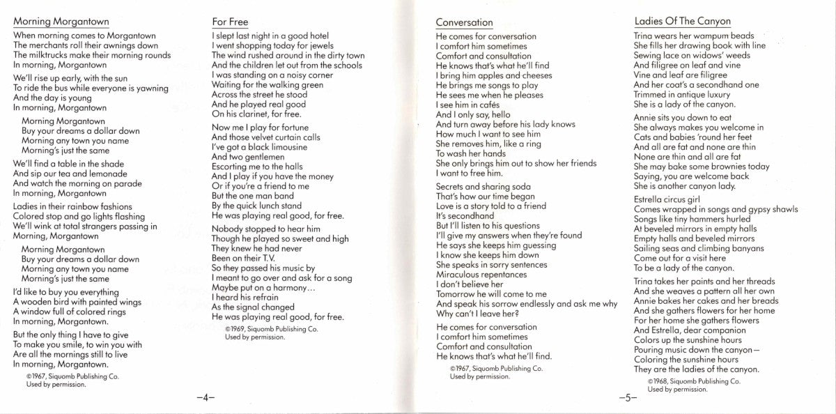 Gatefold 2: Joni Mitchell – Ladies of the Canyon CD | Relix