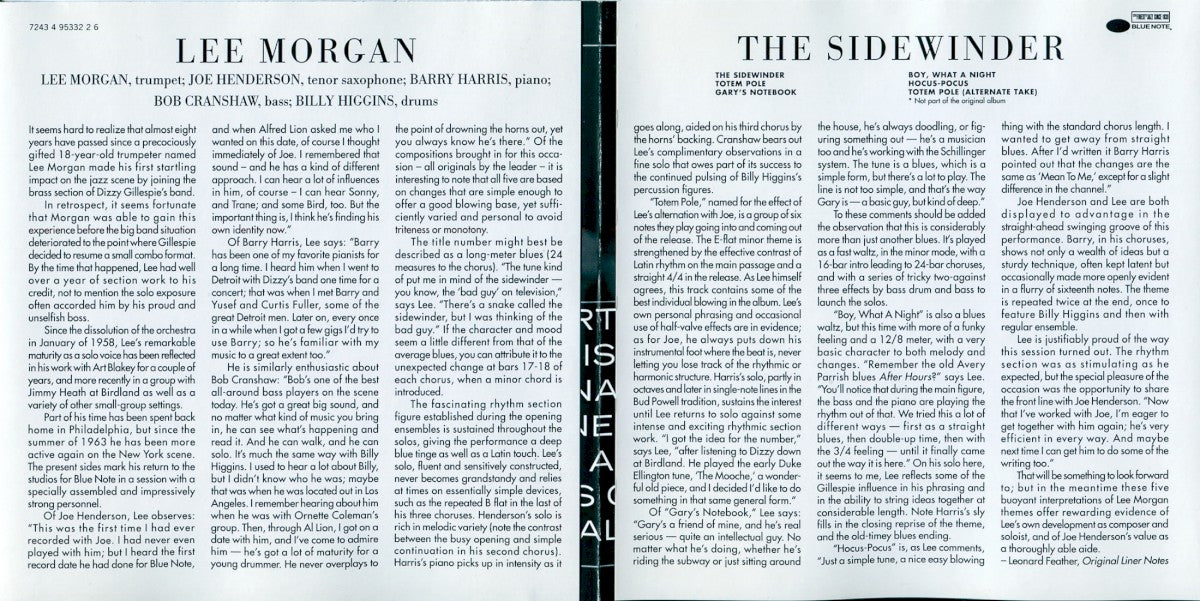 Gatefold 2: Lee Morgan – The Sidewinder CD | Relix