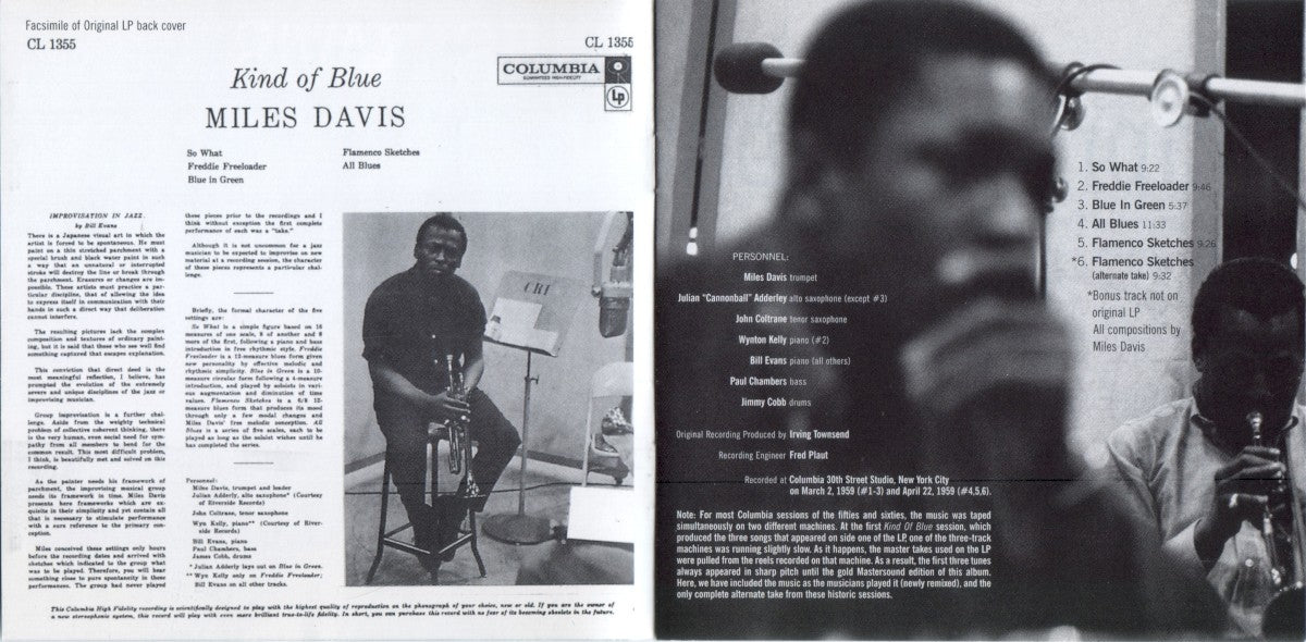 Gatefold 2: Miles Davis – Kind Of Blue (remastered + Bonus Track CD) CD | Relix