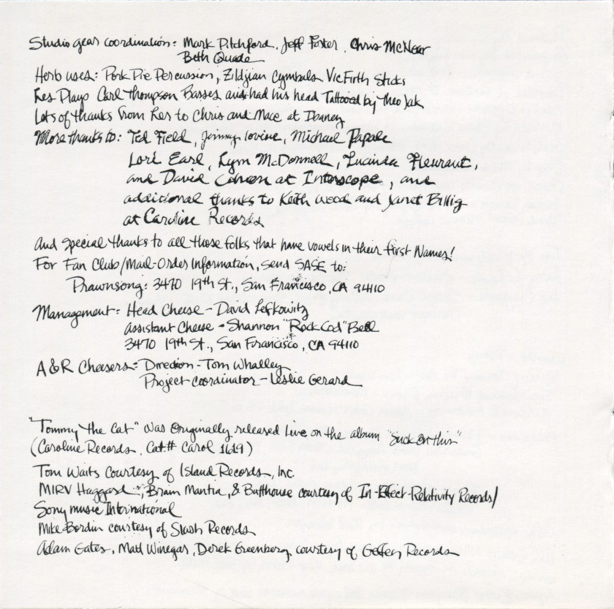 Gatefold 2: Primus – Sailing the Seas of Cheese CD | Relix