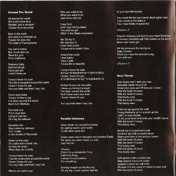 Gatefold 2: Red Hot Chili Peppers – Californication CD | Relix