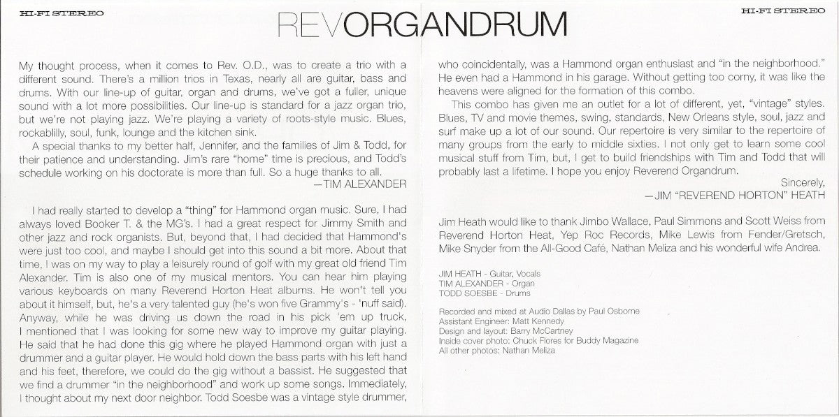 Gatefold 2: Reverend Horton Heat – Hi-Fi Stereo CD | Relix