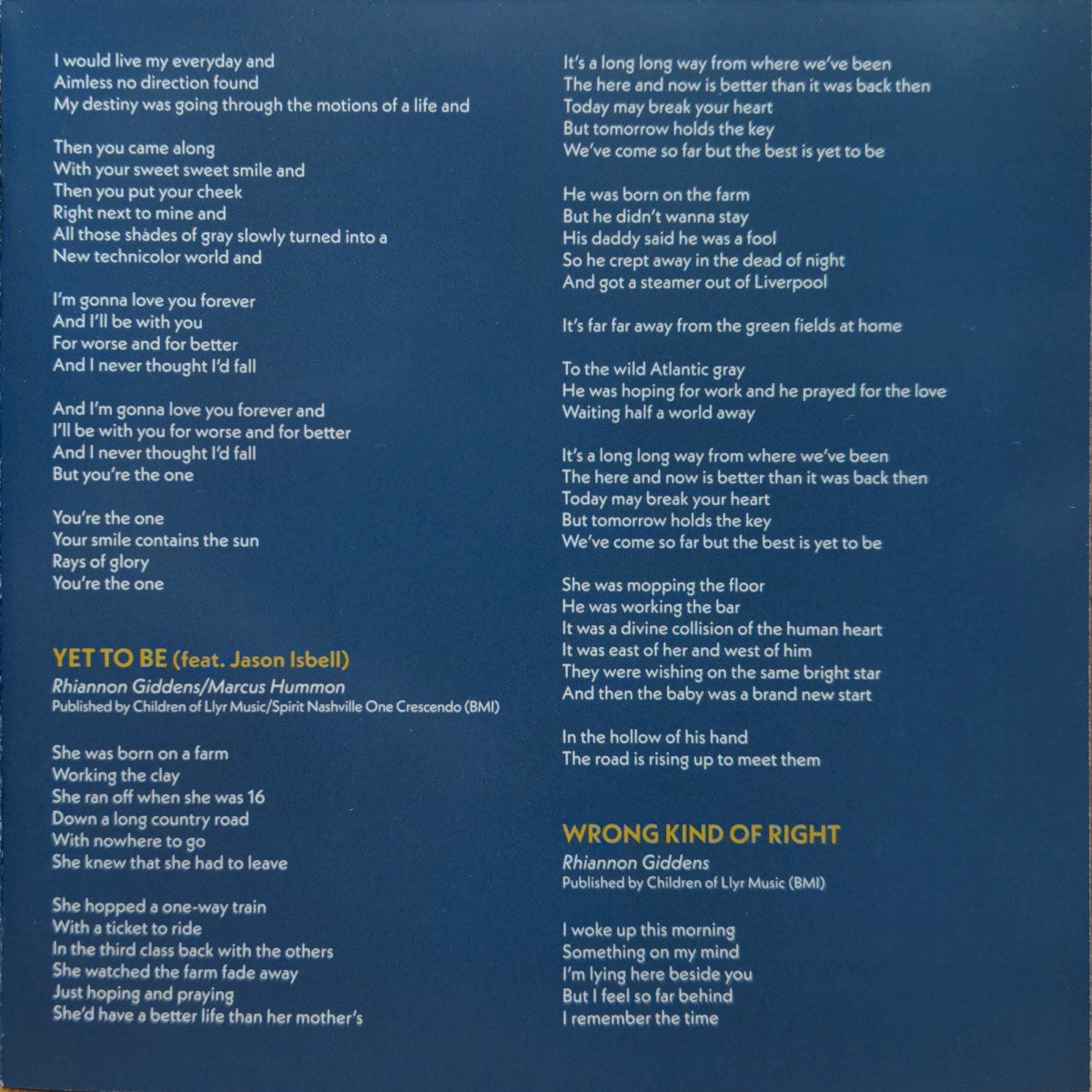 Gatefold 2: Rhiannon Giddens – You’re The One CD | Relix
