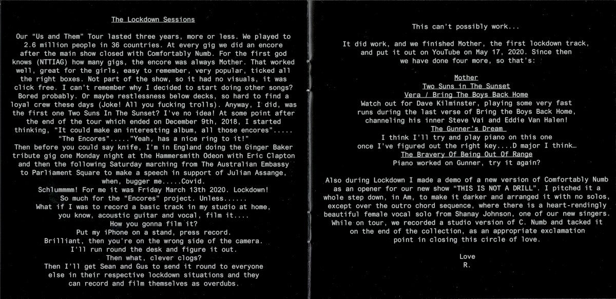 Gatefold 2: Roger Waters – The Lockdown Sessions CD | Relix