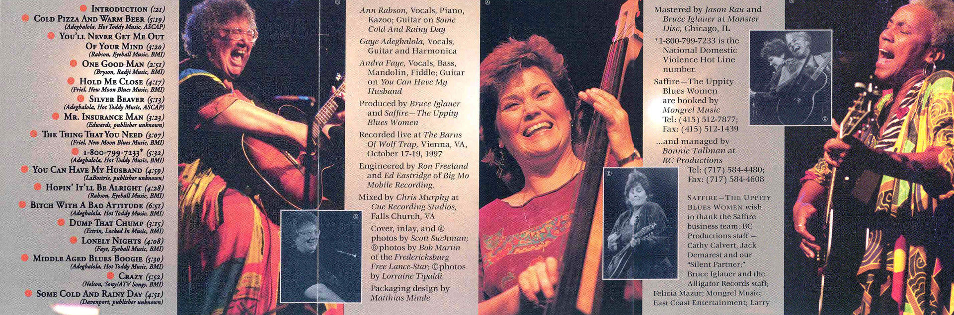 Gatefold 2: Saffire- The Uppity Blues Women – Live & Uppity CD | Relix