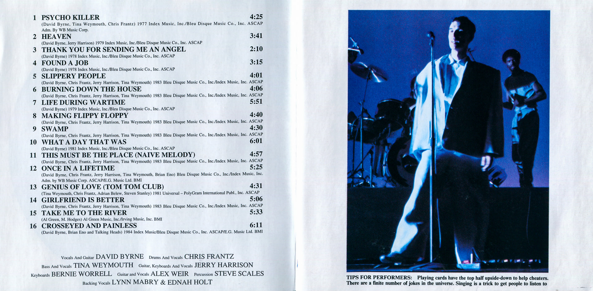 Gatefold 2: Talking Heads – Stop Making Sense CD | Relix