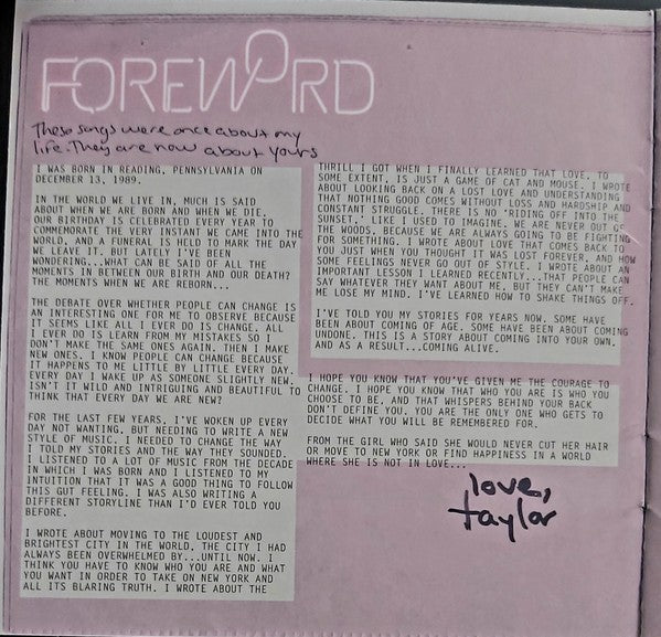 Gatefold 2: Taylor Swift – 1989 (CD) CD | Relix