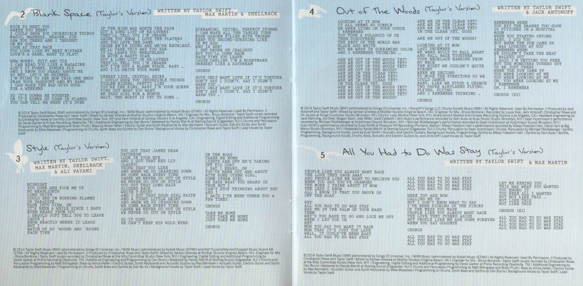 Gatefold 2: Taylor Swift – 1989: Taylor's Version (CD) CD | Relix