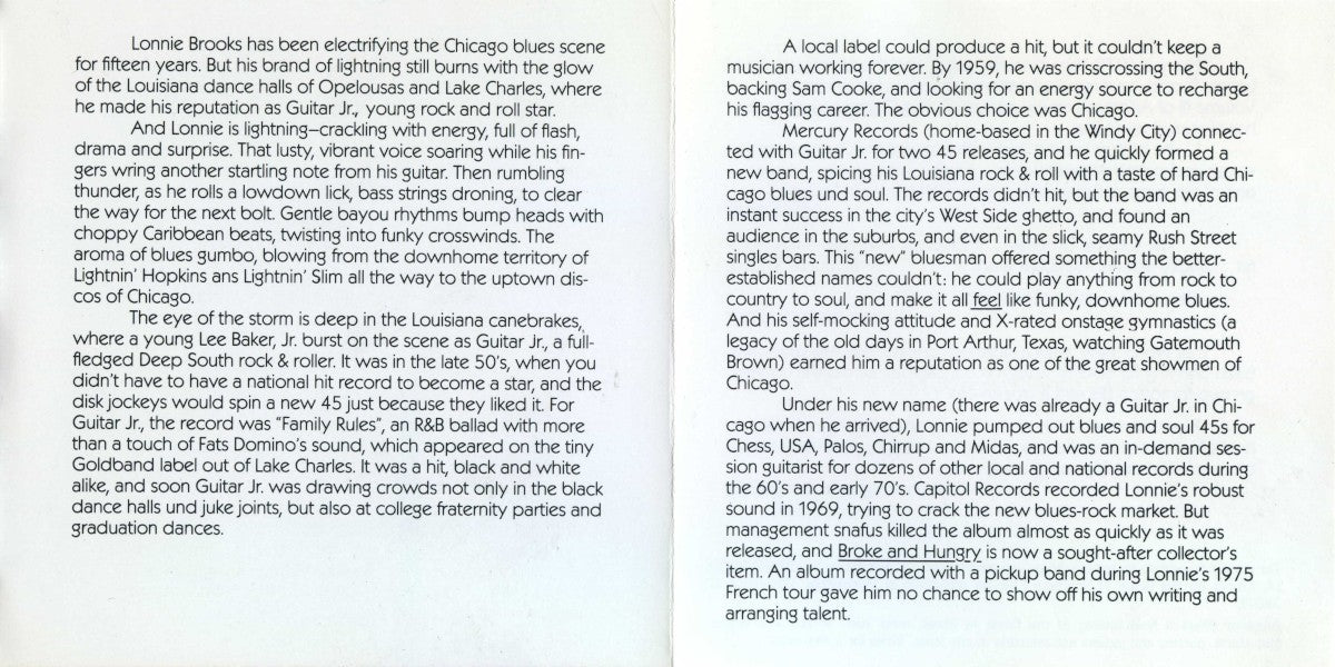 Gatefold 2: The Lonnie Brooks Blues Band – Bayou Lightning CD | Relix