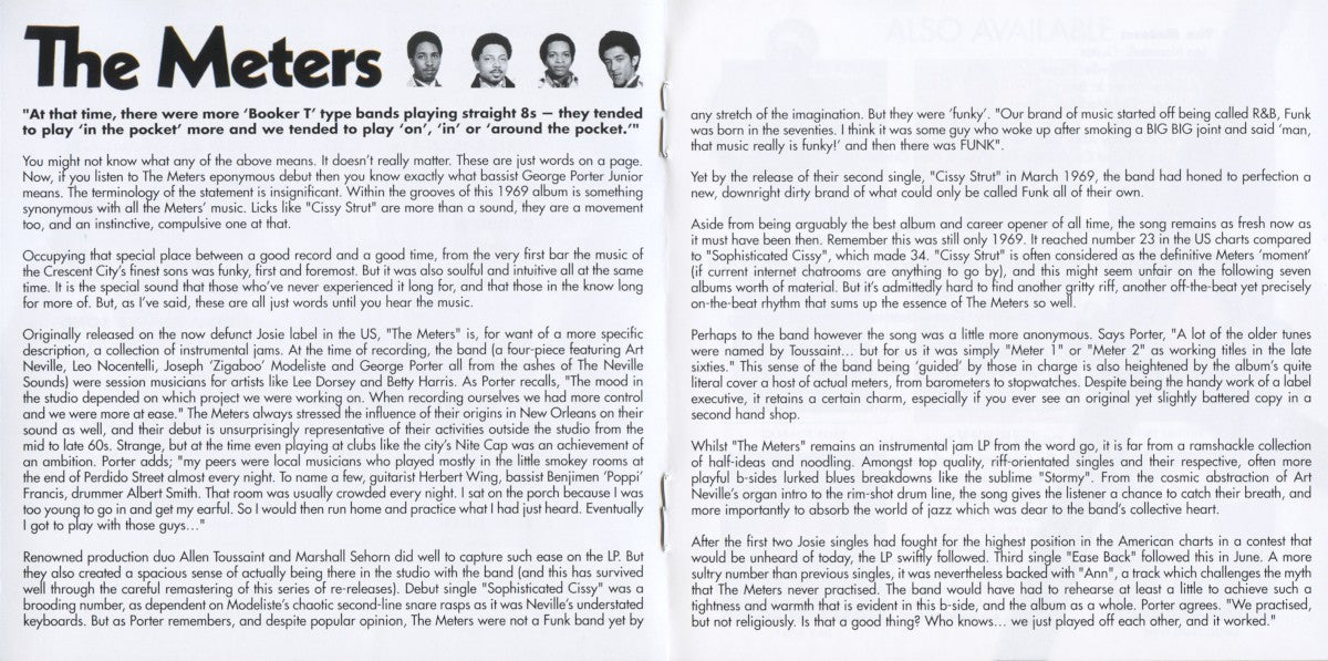 Gatefold 2: The Meters – Meters Vinyl LP | Relix