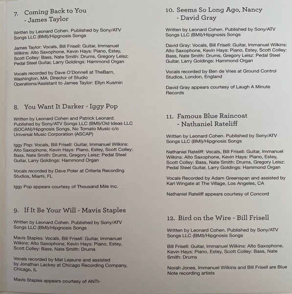 Gatefold 2: Various Artists – Here It Is: A Tribute To Leonard Cohen Vinyl LP | Relix