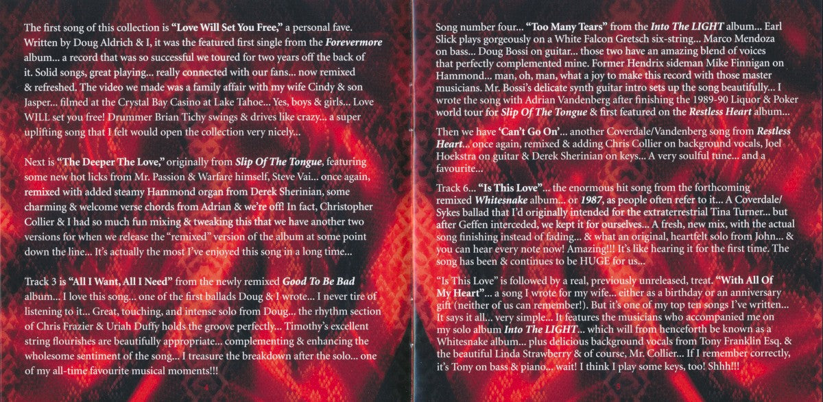 Gatefold 2: Whitesnake – Love Songs (2020 Remix CD) CD | Relix