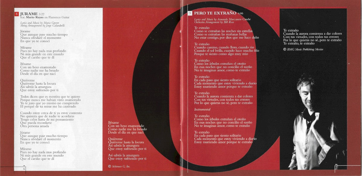 Gatefold 3: Andrea Bocelli – Amore Vinyl LP | Relix