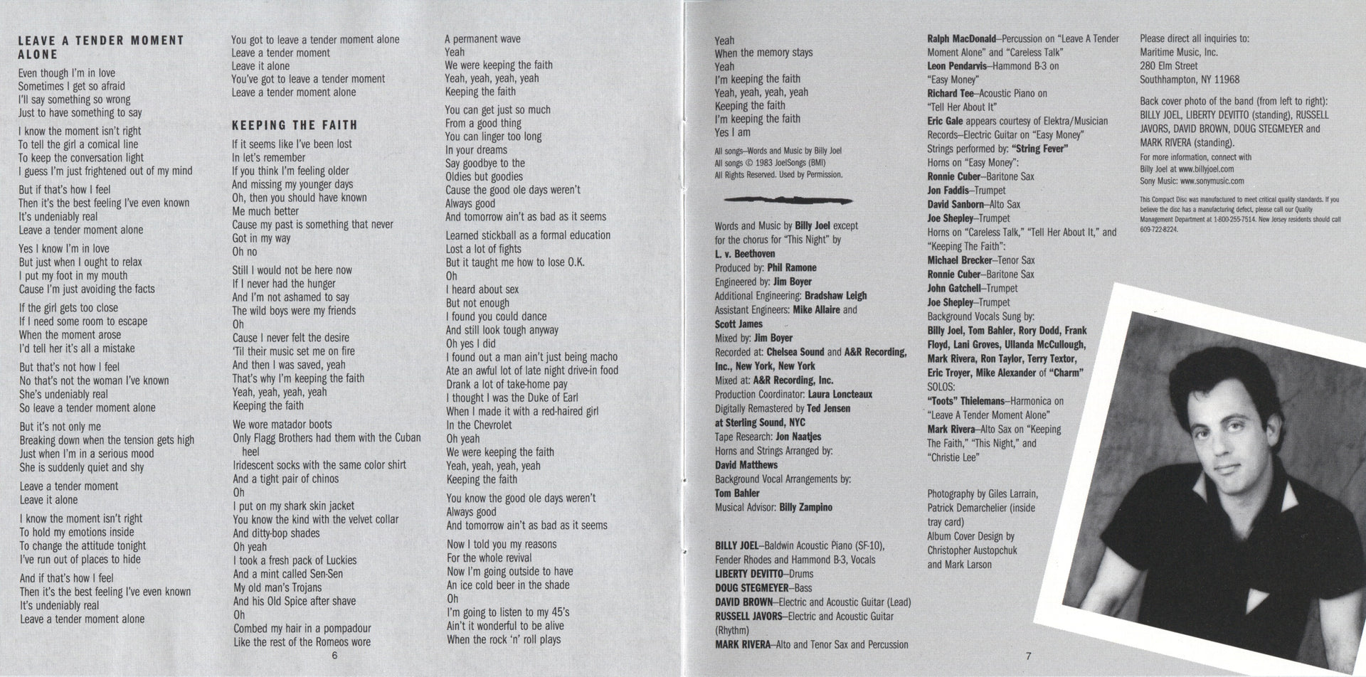 Gatefold 3: Billy Joel – An Innocent Man Vinyl LP | Relix