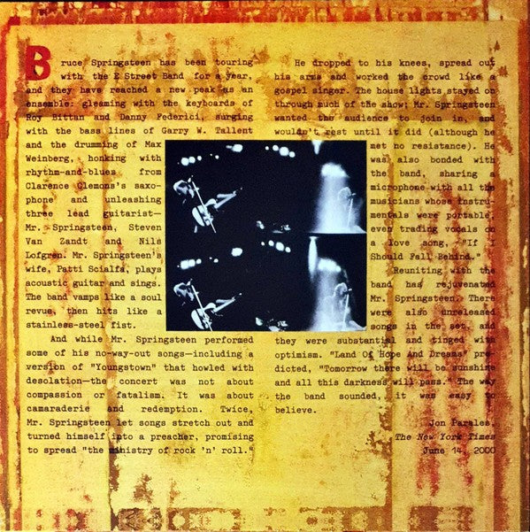 Gatefold 3: Bruce Springsteen & The E Street Band – Live In New York City Vinyl LP | Relix