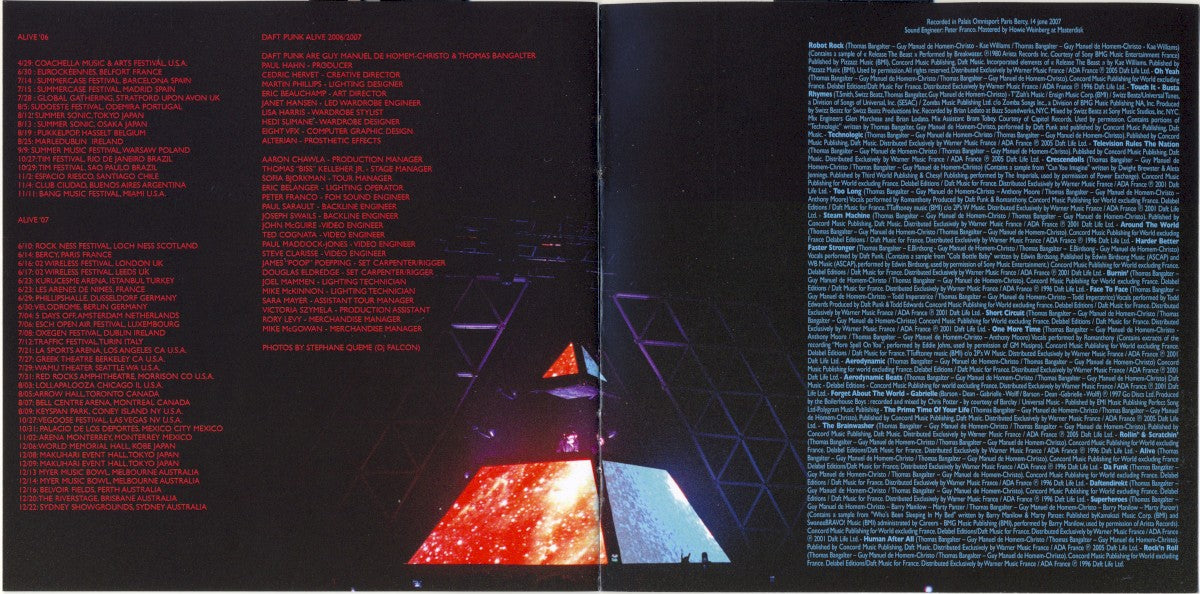 Gatefold 3: Daft Punk – Alive 2007 (CD) CD | Relix