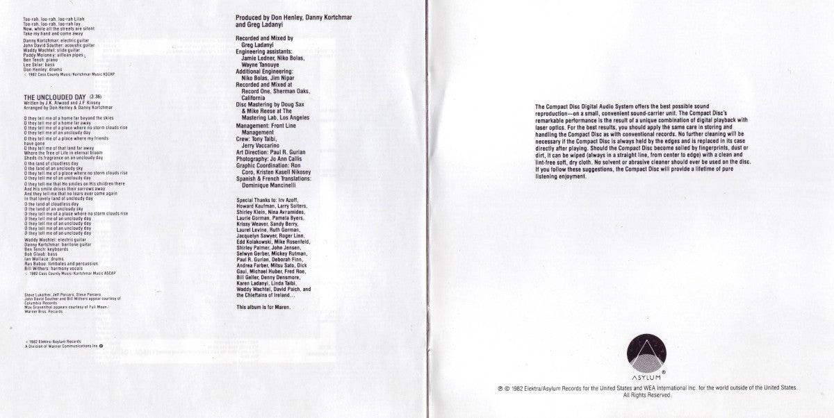 Gatefold 3: Don Henley – I Can't Stand Still CD | Relix