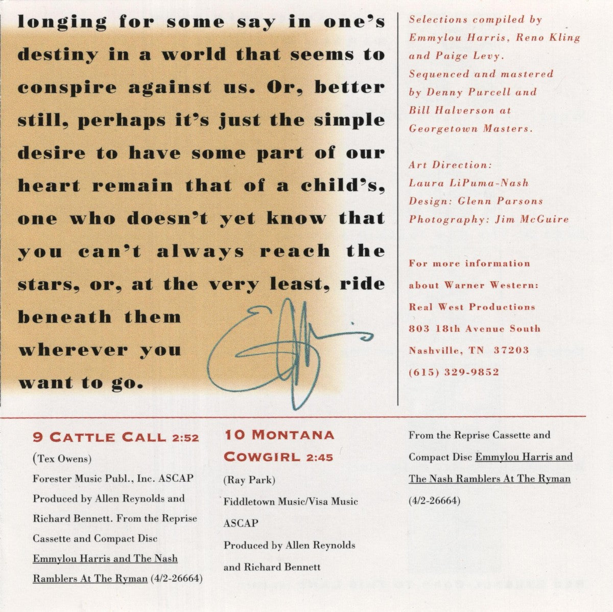 Gatefold 3: Emmylou Harris – Songs Of The West (Import CD) CD | Relix