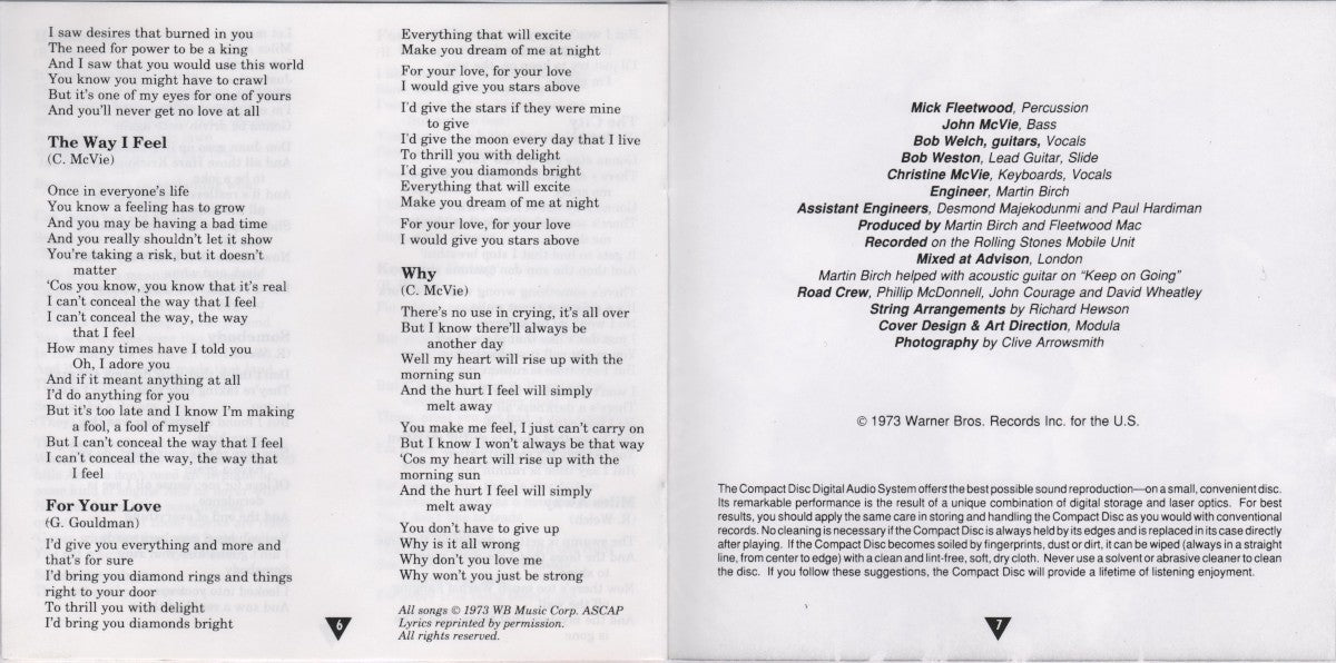 Gatefold 3: Fleetwood Mac – Mystery to Me CD | Relix