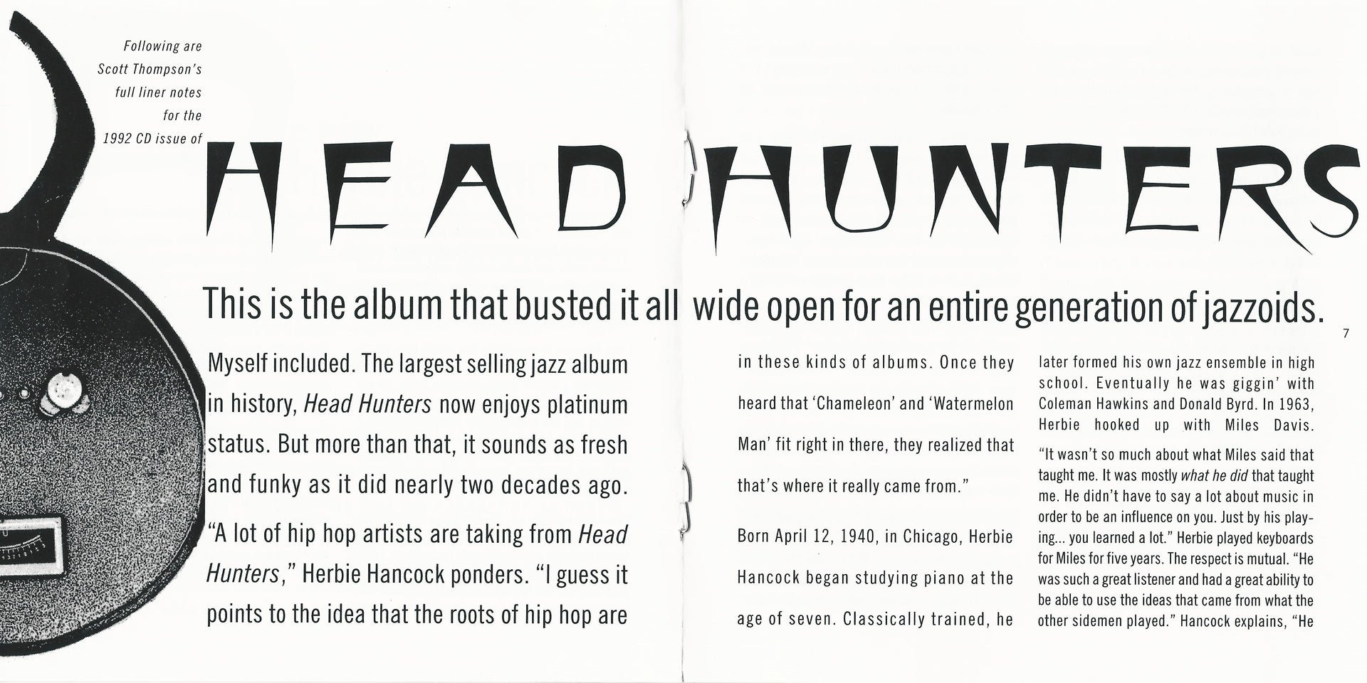 Gatefold 3: Herbie Hancock – Headhunters (remastered CD) CD | Relix