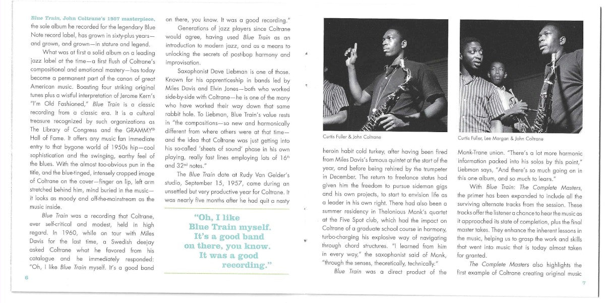 Gatefold 3: John Coltrane – Blue Train: The Complete Masters (Blue Note Tone Poet Series CD) CD | Relix