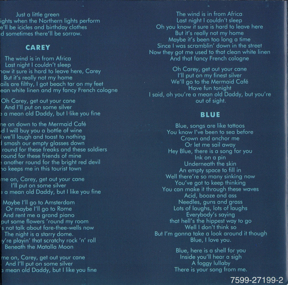 Gatefold 3: Joni Mitchell – Blue CD | Relix