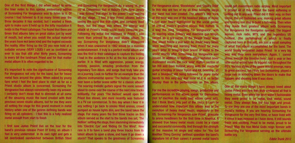 Gatefold 3: Judas Priest – Screaming For Vengeance: Special 30th Anniversary Edition CD | Relix