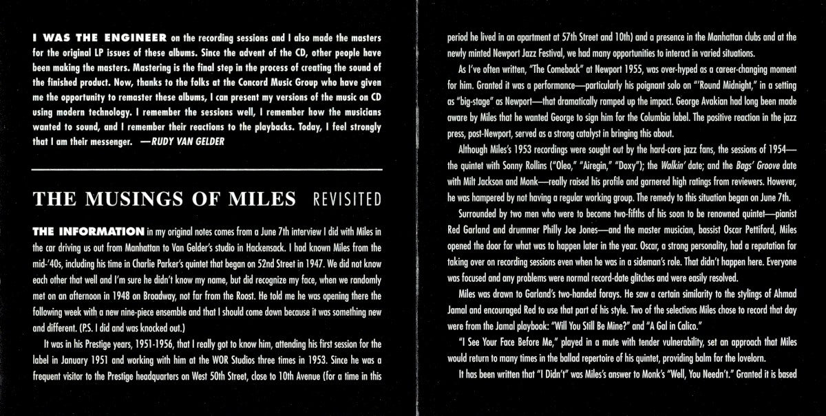 Gatefold 3: Miles Davis – Musings Of Miles Vinyl LP | Relix