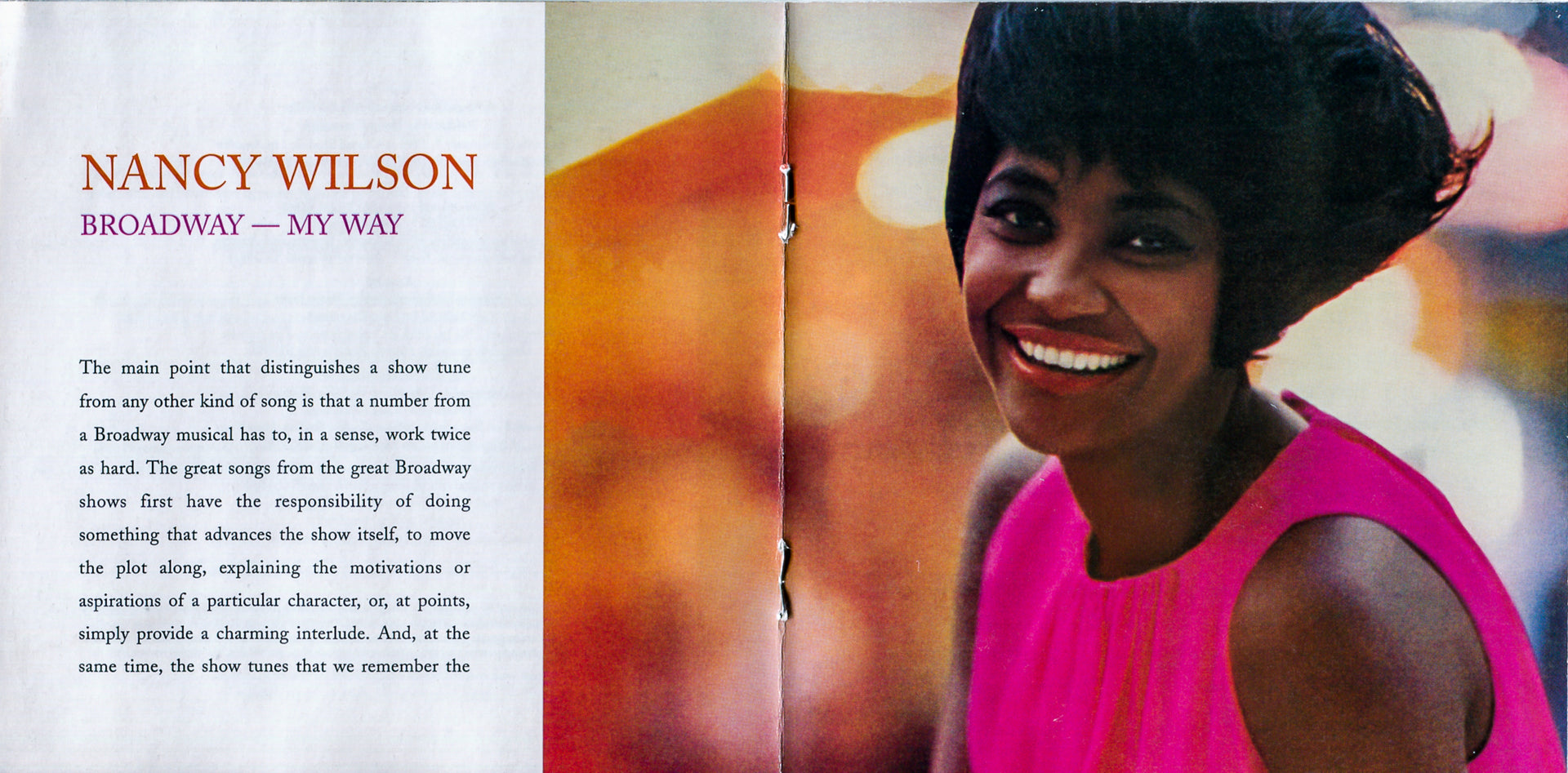 Gatefold 3: Nancy Wilson – Broadway My Way (Remastered CD) CD | Relix