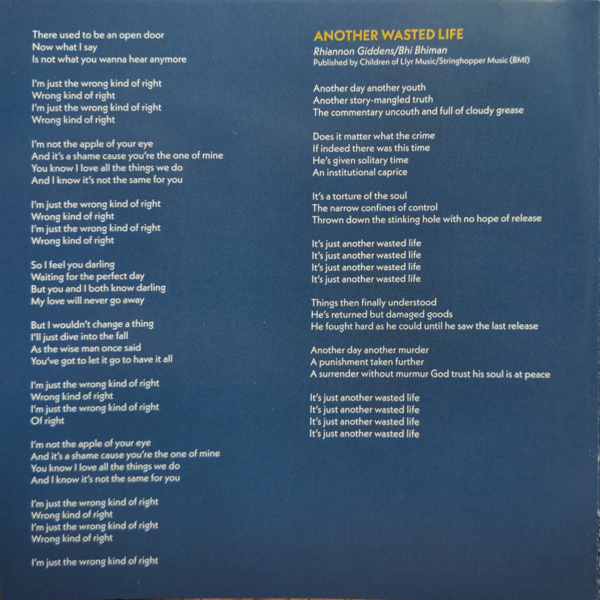 Gatefold 3: Rhiannon Giddens – You’re The One CD | Relix