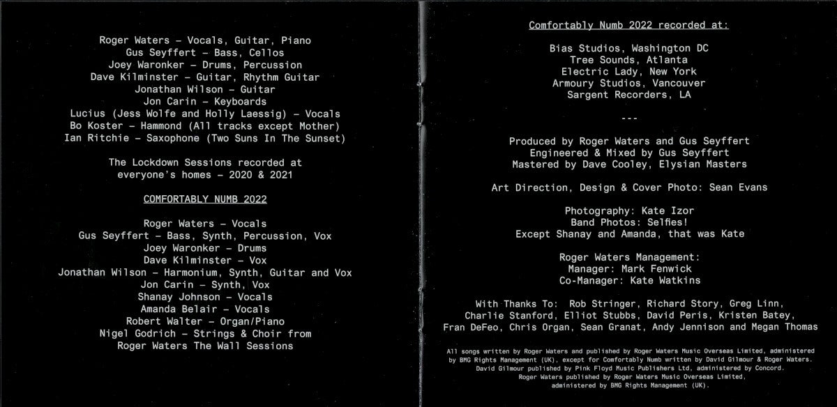 Gatefold 3: Roger Waters – The Lockdown Sessions CD | Relix
