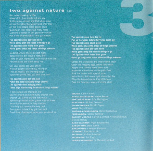 Gatefold 3: Steely Dan – Two Against Nature CD | Relix